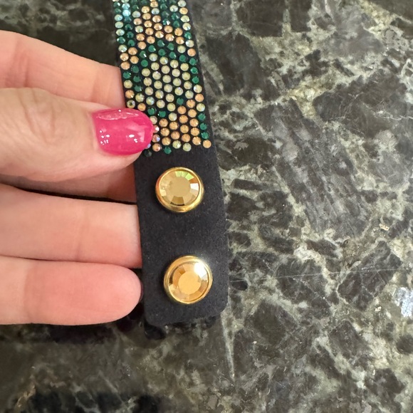 Touchstone Crystal Green and Gold Bracelet - Picture 3 of 5